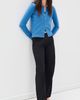 La Ligne La Ligne Solid Lean Lines Cashmere Cardigan Cerulean - 5