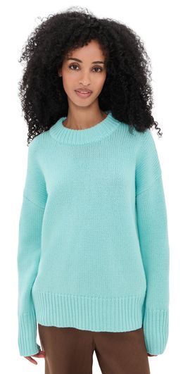 La Ligne La Ligne Solid Marin Sweater Aqua