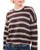La Ligne La Ligne Striped Dominick Cashmere Sweater Chocolate/Cream/Taupe - 1