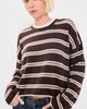 La Ligne La Ligne Striped Dominick Cashmere Sweater Chocolate/Cream/Taupe - 2