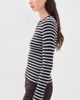 La Ligne La Ligne Striped Fitted Sweater Chocolate/Sky - 4