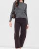 La Ligne La Ligne Striped Fitted Sweater Chocolate/Sky - 5