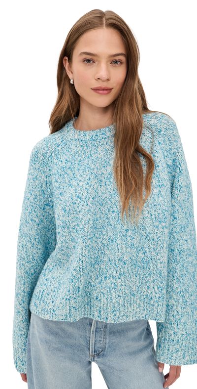 La Ligne La Ligne Textured Marled Sweater Marled Sky