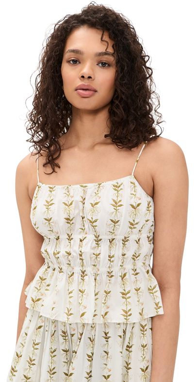 La Maregold La Maregold Beatrice Top Lily Of The Valley Print Green