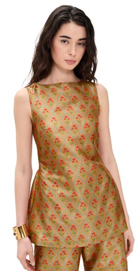 La Maregold La Maregold Celine Top Lattice Floral Khaki