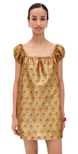 La Maregold La Maregold Ophelia Dress Lattice Floral Khaki