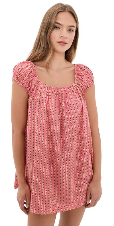 La Maregold La Maregold Ophelia Mini Dress Rose Floral Stripe