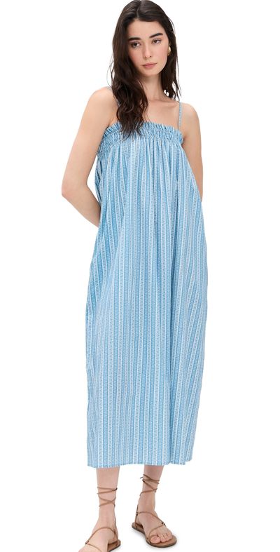 La Maregold La Maregold Sammy Dress Blue Floral Stripe