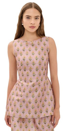 La Maregold La Maregold The Celine Top Blush Lattice Floral