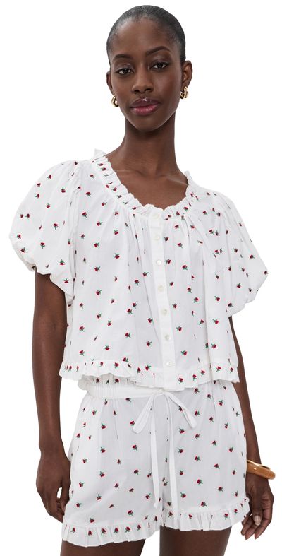 La Maregold La Maregold The Charlotte Top White Petite Flower