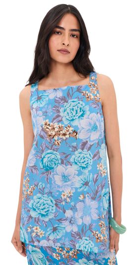 La Maregold La Maregold The Clara Top Turquoise Garden Symphony