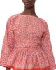 La Maregold La Maregold The Madeline Top Red Linen Bloom - 1