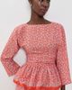 La Maregold La Maregold The Madeline Top Red Linen Bloom - 2