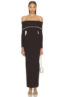 La Porte La Porte Anya Ribbed Foldover Dress