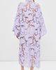 La Vie Style House La Vie Style House Violet Floral Flat Lace Maxi Caftan Violet One - 3