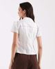 Laagam Laagam Arlie fitted short sleeve shirt in white stripes - 4