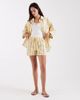 Laagam Laagam Caos poplin boxer shorts in buttermilk stripes - part of a set-Yellow - 2