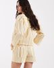Laagam Laagam Caos poplin boxer shorts in buttermilk stripes - part of a set-Yellow - 3