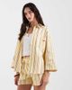 Laagam Laagam Caos poplin shirt in buttermilk stripes - part of a set-Yellow - 1
