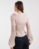 Laagam Laagam dalia puff sleeve long sleeve blouse in light pink - 4