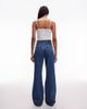 Laagam LAAGAM dallas turn-up wide leg jeans in indigo - part of a set-Blue - 3