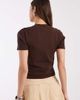 Laagam Laagam Gala knit top with cardigan overlay in brown - 3