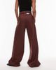 Laagam LAAGAM high rise asymmetric tailored pants in brown - 2
