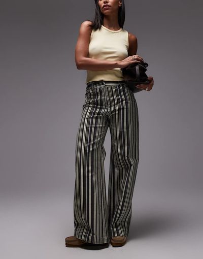 Laagam LAAGAM holly corduroy pants in gray stripe-Multi