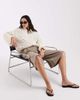 Laagam Laagam Kiara textured bomber jacket in ecru-White - 2