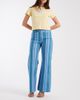 Laagam Laagam leroy low rise pants in blue striped twill - 1