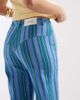 Laagam Laagam leroy low rise pants in blue striped twill - 2