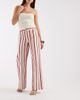 Laagam Laagam leroy low rise pants in pink striped twill - 1