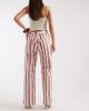 Laagam Laagam leroy low rise pants in pink striped twill - 3