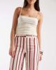 Laagam Laagam leroy low rise pants in pink striped twill - 4