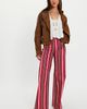Laagam Laagam Leroy Red Striped Twill Pants - 1