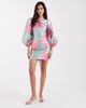 Laagam Laagam Liza Solene puff sleeve mini dress in pink and blue floral-Multi - 2