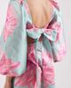 Laagam Laagam Liza Solene puff sleeve mini dress in pink and blue floral-Multi - 3