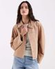 Laagam Laagam luana real suede button down jacket in taupe - part of a set-Brown - 1