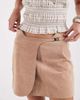 Laagam Laagam Luana real suede western mini skirt in taupe - part of a set-Brown - 3