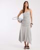 Laagam Laagam lume asymmetric slinky midi dress in gray - 1