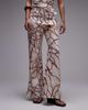Laagam LAAGAM marble linen mix pants with red abstract print - part of a set-Multi - 4
