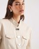Laagam Laagam milou military style jacket in ecru-White - 4