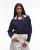 Laagam LAAGAM Naples navy long sleeve knit in navy - 1