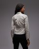 Laagam LAAGAM opera poplin fitted shirt with side ties in black and white stripes-Multi - 4