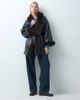Laagam Laagam Oriane fur trim belted short coat in black - 2