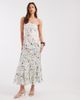 Laagam Laagam polly bandeau midi dress in multi polka dots-White - 1