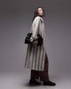 Laagam LAAGAM portobello striped long coat-Gray - 1