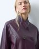 Laagam Laagam quinn long jacket with belt in plum-Purple - 2