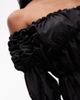 Laagam LAAGAM sadie linen ruched blouse in black - 2
