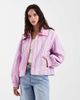 Laagam Laagam Watson striped bomber jacket in pink and blue - 1
